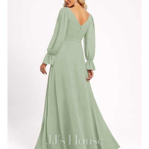 Bridesmaid Green Maxi Dress - Picture 2 of 6